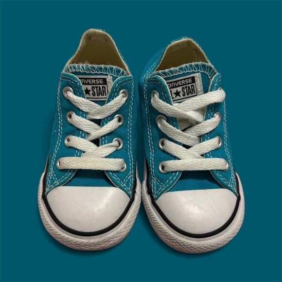 Toddler Converse All Star Sneakers - Size 7 - Turquoise Blue - Picture 1 of 5
